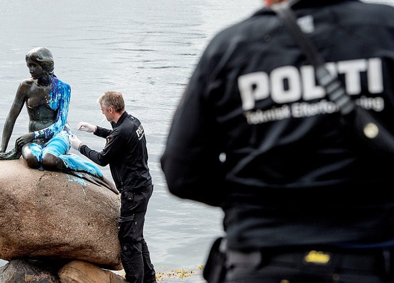 La Sirenita en Copenhague, objeto de vandalismo